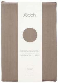 Единично удължено спално бельо в кафяво-сив цвят от дамаск 140x220 cm Noble – Södahl