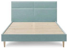 Тюркоазено тапицирано двойно легло с решетка 160x200 cm Elyna - Bobochic Paris