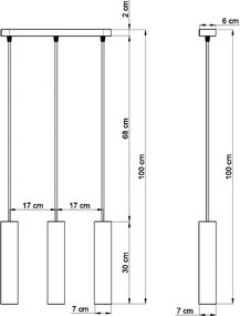 Сиво бетонно висящо осветително тяло Fadre – Sollux