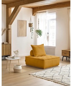 Шенилово кресло в цвят горчица Elisa – Bobochic Paris