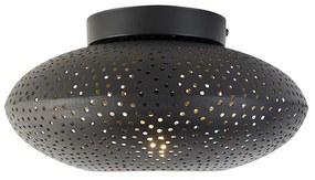 Ориенталска таванна лампа черна със злато 25 см - Radiance