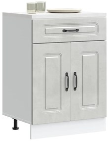 853491 vidaXL Кухненски шкаф, "Kalmar", бетонно сив, инженерно дърво