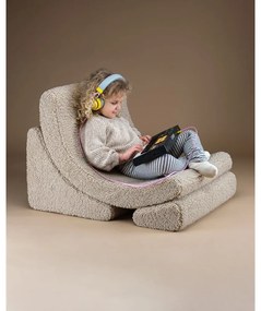 Светлокафяв детски стол от букле Moon – Wigiwama