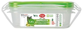 Кутия за обяд Snips 1,4 L Херметически Затворен (2 броя)