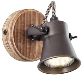 Brilliant - Стенно точково осветително тяло SEED 1xGU10/5W/230V черно/кафяво