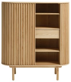 Шкаф от дъб в естествен цвят 110x125 cm Carno - Unique Furniture