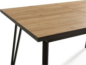 Маса за хранене с дъбов плот 90x140 cm Cleo - Marckeric