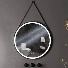 Кръгло LED огледало, висящо на каишка 70 см 104
