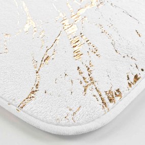 Бял/златист килим за баня 45x75 cm Aquamarbre – douceur d'intérieur