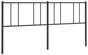 352516 vidaXL Метална табла за глава, черна, 180 см