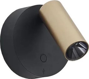 Ideal Lux - димируемо LED стенно точково осветително тяло ELF LED/3W/230V CRI 95 златисто/черно