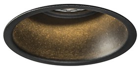 Комплект от 12 модерни вградени прожектори черни - Dept