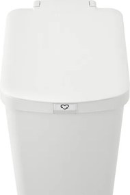 Кош за боклук с педал Brabantia StepUp 1005556, 40 л, Екологични материали, Голям отвор, Светлосив