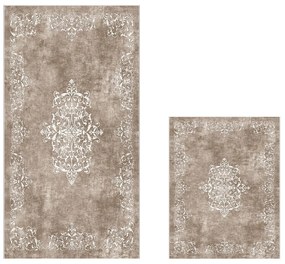 Кафяви килими за баня в комплект от 2 броя 60x100 cm – Foutastic