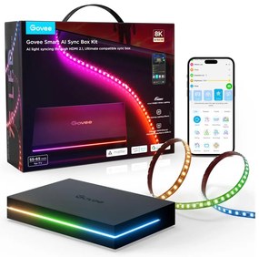 Govee - AI Sync Box 2 RGBICW подсветка за смарт телевизори 55-65" Wi-Fi