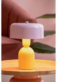 Жълта/лилава настолна лампа (височина 24 cm) Double Funky – Leitmotiv