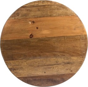 Сива/в естествен цвят метална кръгла масичка за кафе ø 90 cm Lancaster – Bizzotto