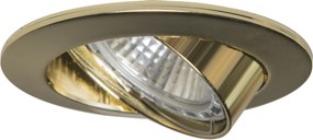 Комплект от 6 кръгли наклоняеми вградени спота злато - Edu