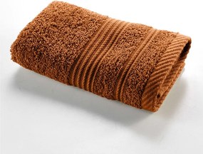 Теракотена памучна кърпа от тери 30x50 cm Tendresse – douceur d'intérieur