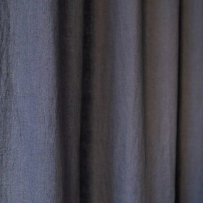 Тъмносива ленена завеса с тунел Night Time, 250 x 140 cm - Linen Tales