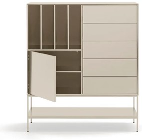 Кремаво шкафче 120x140x45 cm Platt – Teulat