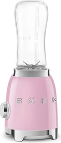 Блендер Smeg PBF01PKEU, 300W, 2x 600 мл, 20000-24000 об/мин, Противоплъзгаща основа, Без BPA, Неръждаема стомана, Розов