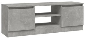 823354 vidaXL ТВ шкаф с врата, бетонно сив, 102x30x36 см