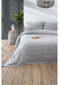 Сив памучен комплект шалте и калъфки за възглавници 210x220 cm Sedef – Mijolnir