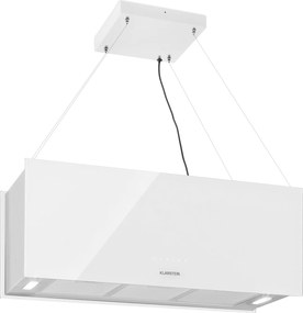 Klarstein XL полилей абсорбатор за остров 90cm рециркулация 577м³/ч LED сензорен бял
