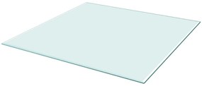 243631 vidaXL Темпериран стъклен плот за маса, квадратен, 700х700 мм