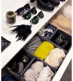 Комплект от 3 сиви органайзера за чекмеджета - Bigso Box of Sweden