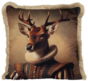 DEER VELVET ДЕКО ВЪЗГЛАВНИЦА С ЦИП 43X43СМ