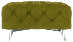 Зелена кадифена табуретка Chelsea – Ropez