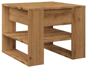 856819 vidaXL Кафе маса, дъб артизан, 55,5x55x45 см, инженерно дърво