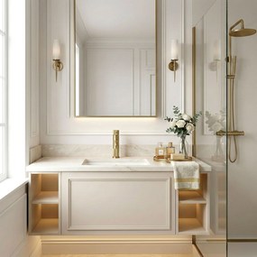 Смесител за баня Rea Lungo Stripe Brush Gold Low