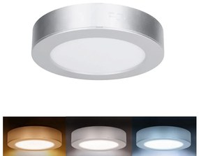 Solight WD240-S - LED панел 2в1 LED/12W/230V 3000/4000/6000K пр.17см IP54 сребрист