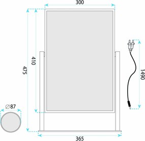 Огледало LED LUMI White 30x40cm