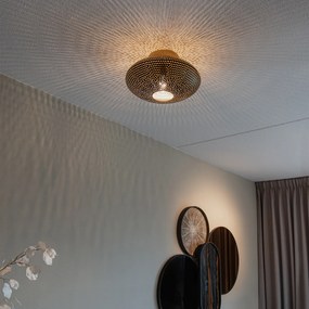 Интелигентна таванна лампа черна и златиста 40 см с WiFi G95 - Radiance