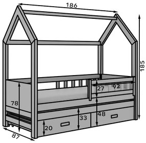 Детско легло Poppy-Kafe-80 x 180
