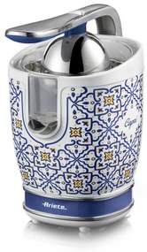 Цитрус преса Ariete Capri JUICER 0413/0C, 85W, Метално тяло, Безшумна работа, 2 приставки, Бял/син