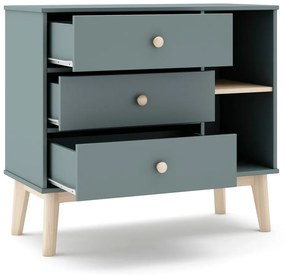 Детски скрин сиво-зелен 90x81x40 cm Esteban – Marckeric