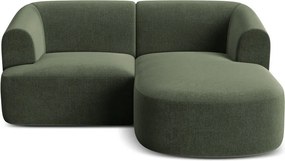 Зелен кадифен ъглов диван (десен ъгъл) Campi – Cosmopolitan Design