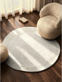 Кремав ръчно изработен кръгъл килим със смес от вълна ø 160 cm Kari Organic – Villeroy&amp;Boch