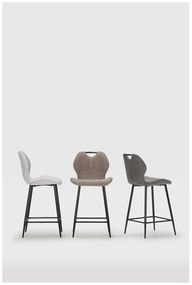 Сиви бар столове в комплект 2 бр. (височина на седалката 65 cm) Muli – Marckeric