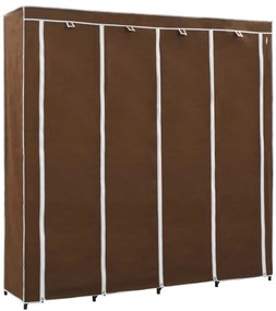 282446 vidaXL Гардероб с 4 отделения, кафяв, 175x45x170 см