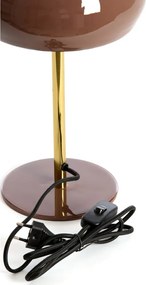 Кафява настолна лампа с метален абажур (височина 34 cm) Surin – Light &amp; Living