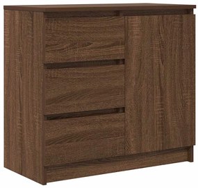 861577 vidaXL Бюфет с чекмеджета, кафяв дъб 71x35x65 см инженерно дърво