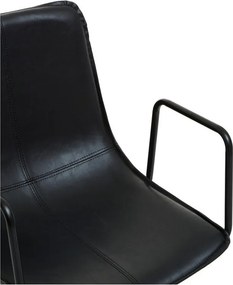 Черен офис стол от имитация на кожа Branson – Premier Housewares