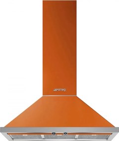 Абсорбатор SMEG Portofino KPF9OR, 275W, А+, 781 м3/ч, 3 скорости, 3 филтъра, Антивъзвръщателен клапан, Инокс, LED, Оранжев