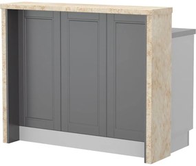 Бар Пейка Tahoma-Length: 120 cm-Graphite-Latino Marble